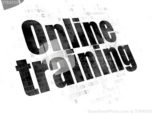 Image of Studying concept: Online Training on Digital background