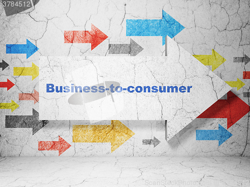 Image of Business concept: arrow with Business-to-consumer on grunge wall background