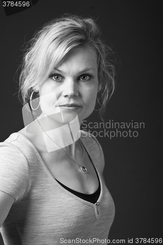 Image of Cute blond girl shot in studio