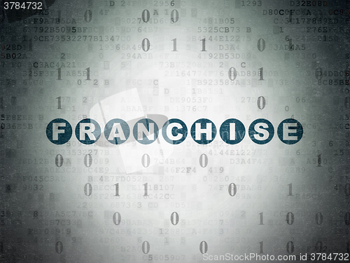 Image of Business concept: Franchise on Digital Paper background