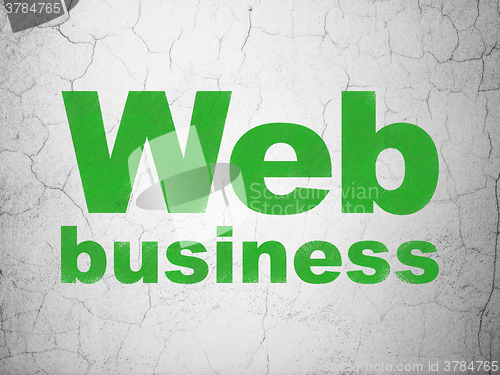 Image of Web design concept: Web Business on wall background