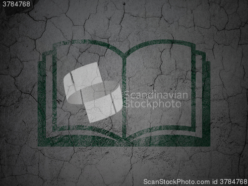 Image of Science concept: Book on grunge wall background