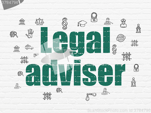 Image of Law concept: Legal Adviser on wall background