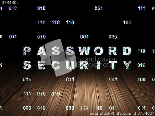 Image of Safety concept: Password Security in grunge dark room