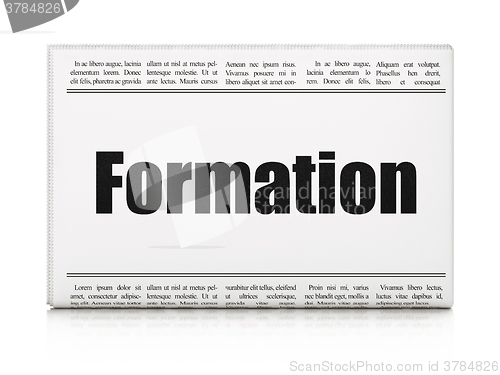 Image of Education concept: newspaper headline Formation