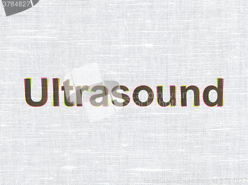 Image of Healthcare concept: Ultrasound on fabric texture background