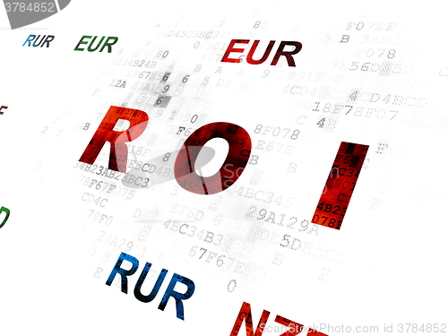 Image of Business concept: ROI on Digital background