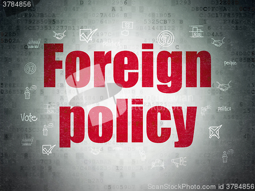 Image of Politics concept: Foreign Policy on Digital Paper background