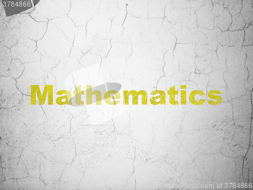 Image of Education concept: Mathematics on wall background