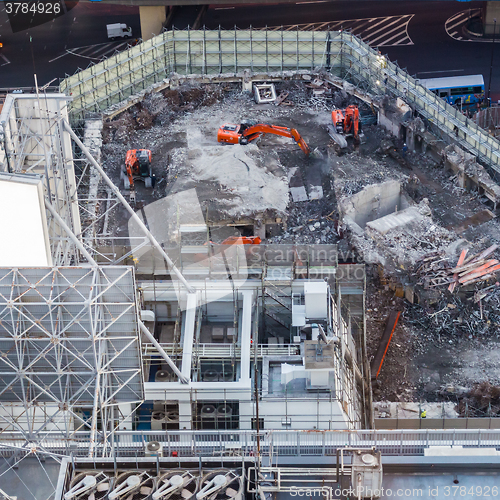 Image of Excavators on construction site.