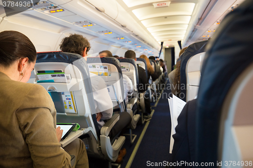 Image of Passengers on the airplane.