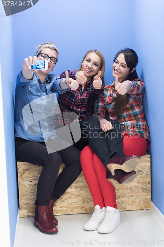 Image of group of business people in creative working  space