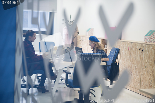 Image of startup business people group at office