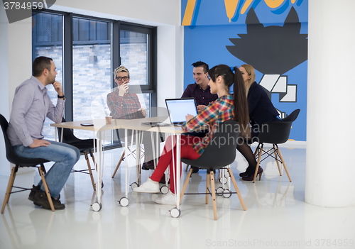 Image of startup business team on meeting