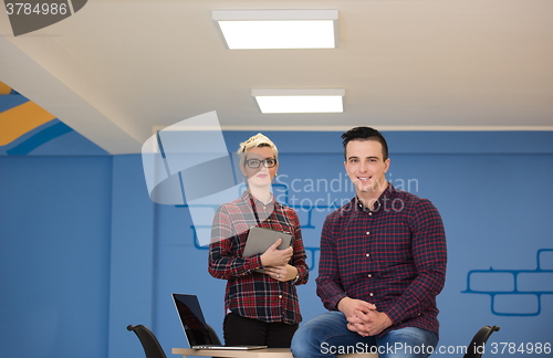 Image of startup business team on meeting