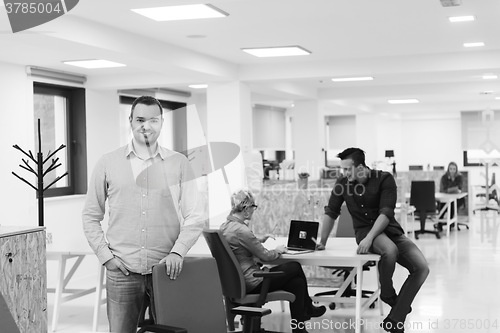 Image of young startup business man portrait at modern office