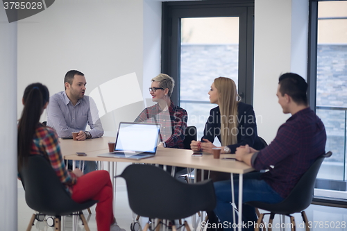 Image of startup business team on meeting