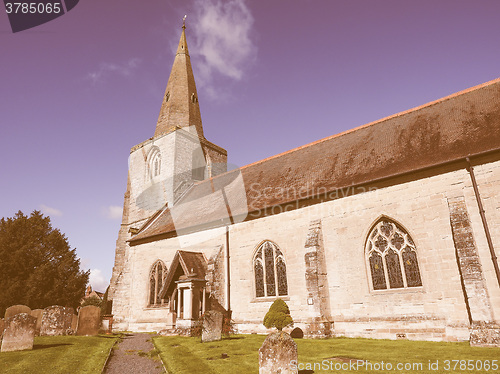 Image of St Mary Magdalene church in Tanworth in Arden vintage