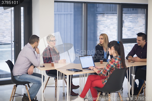 Image of startup business team on meeting