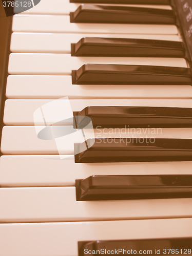 Image of  Music keyboard keys vintage