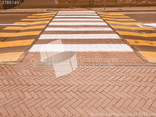 Image of  Zebra crossing sign vintage