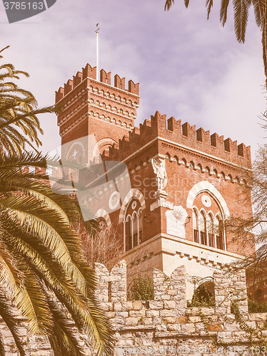 Image of Albertis Castle in Genoa Italy vintage