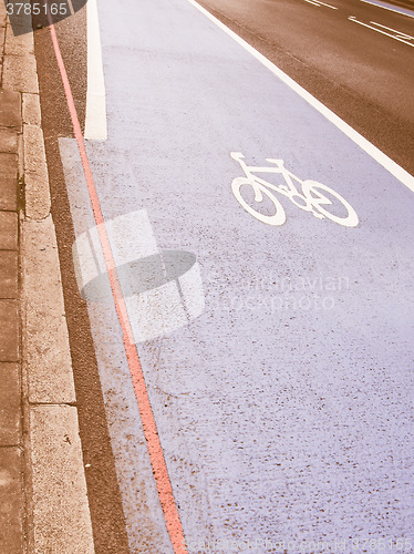 Image of  Bike lane sign vintage