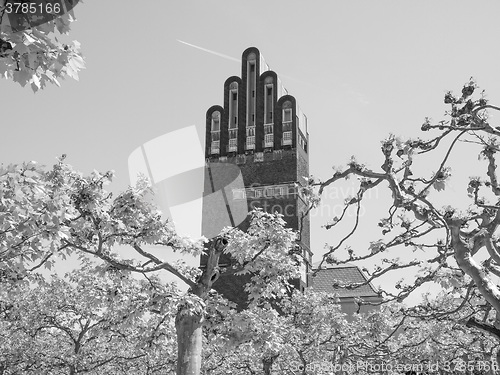 Image of Black and white Wedding Tower in Darmstadt