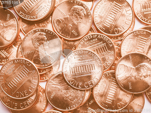 Image of  Dollar coins background vintage