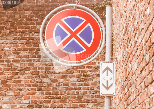 Image of  No parking sign vintage
