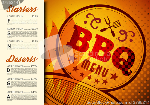 Image of BBQ brochure menu design