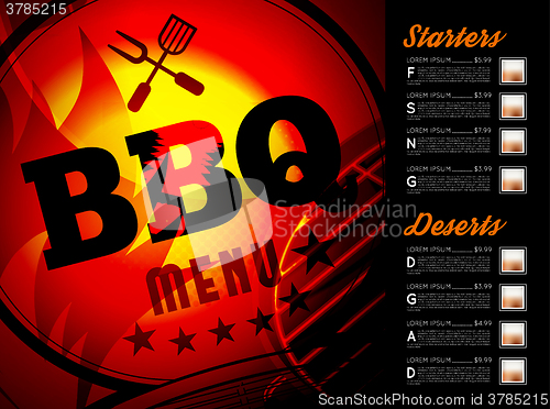 Image of BBQ brochure menu design