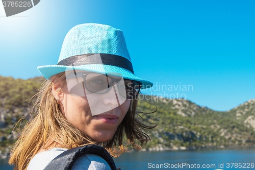 Image of woman on yacht