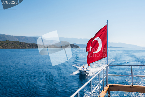 Image of Turkish Flag from yacht 