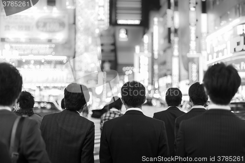 Image of Businessmen in Shinjuku, Tokyo, Japan.