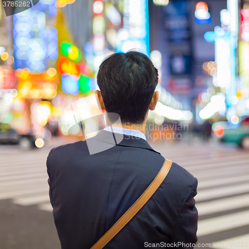 Image of Businessmnn in Shinjuku, Tokyo, Japan.