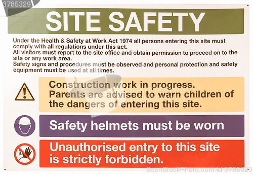 Image of  Site safety sign vintage