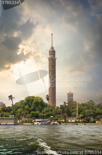 Image of TV tower and Nile