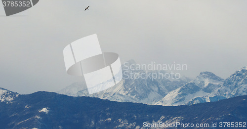 Image of View of Italian Alps in Aosta Valley, Italy