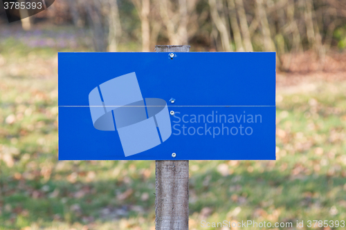 Image of Blank blue road sign