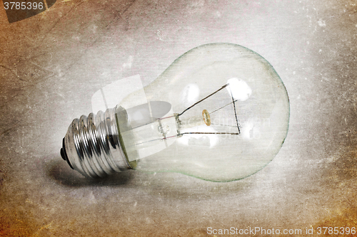 Image of Old lightbulb isolated on a white background