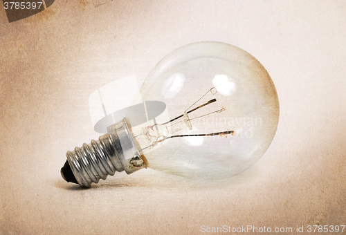 Image of Old lightbulb isolated on a white background