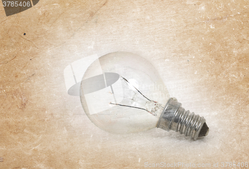 Image of Old lightbulb isolated on a white background