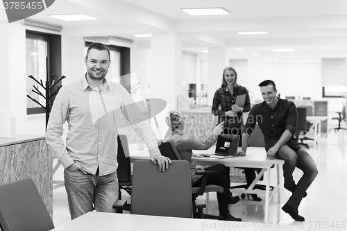 Image of young startup business man portrait at modern office