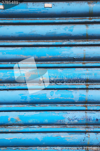 Image of blue abstract metal in englan london 