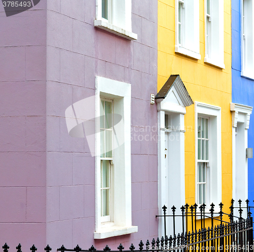 Image of notting   hill  area  in london england old suburban and antique