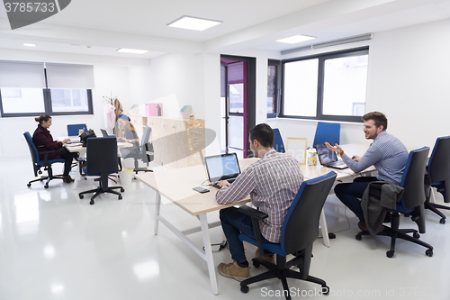 Image of startup business people group at office