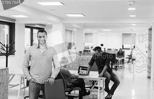 Image of young startup business man portrait at modern office