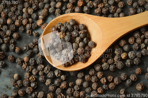 Image of Close-up of black peppercorns