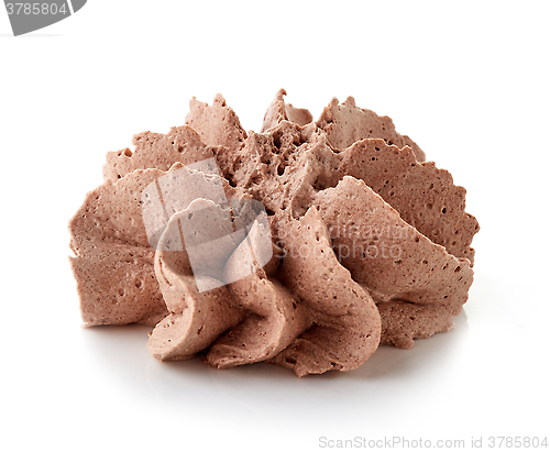 Image of chocolate cream on white background